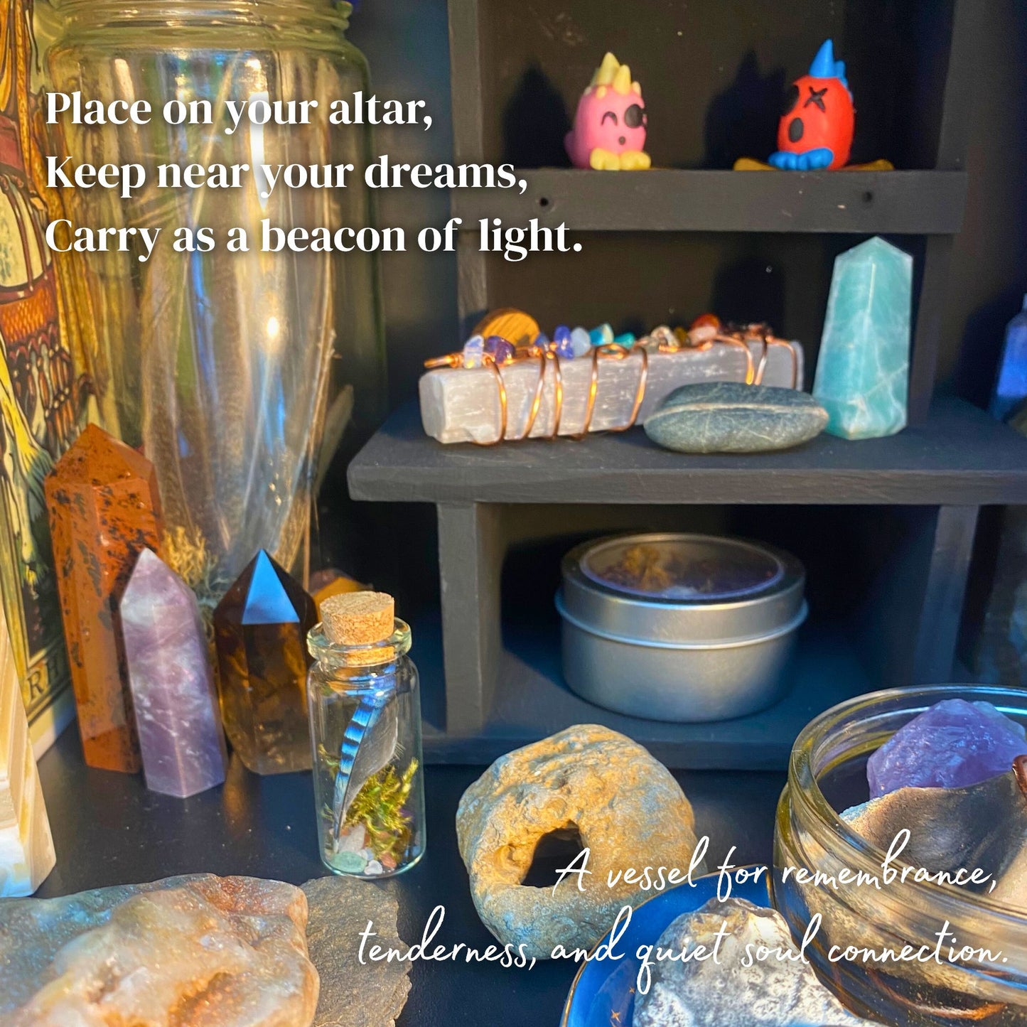 Light for the Unseen - Baby Jay Feather Curiosity & Honouring Jar