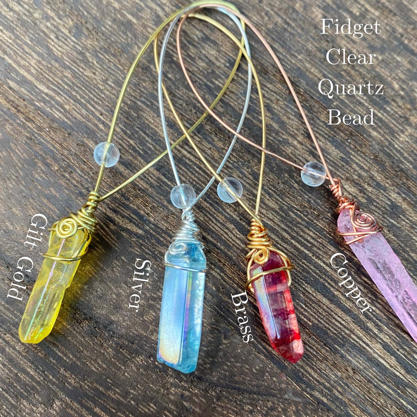 Coloured Quartz Crystal Fidget Charms For Hands & Homes