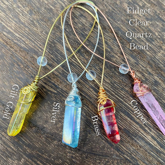 Coloured Quartz Crystal Fidget Charms For Hands & Homes