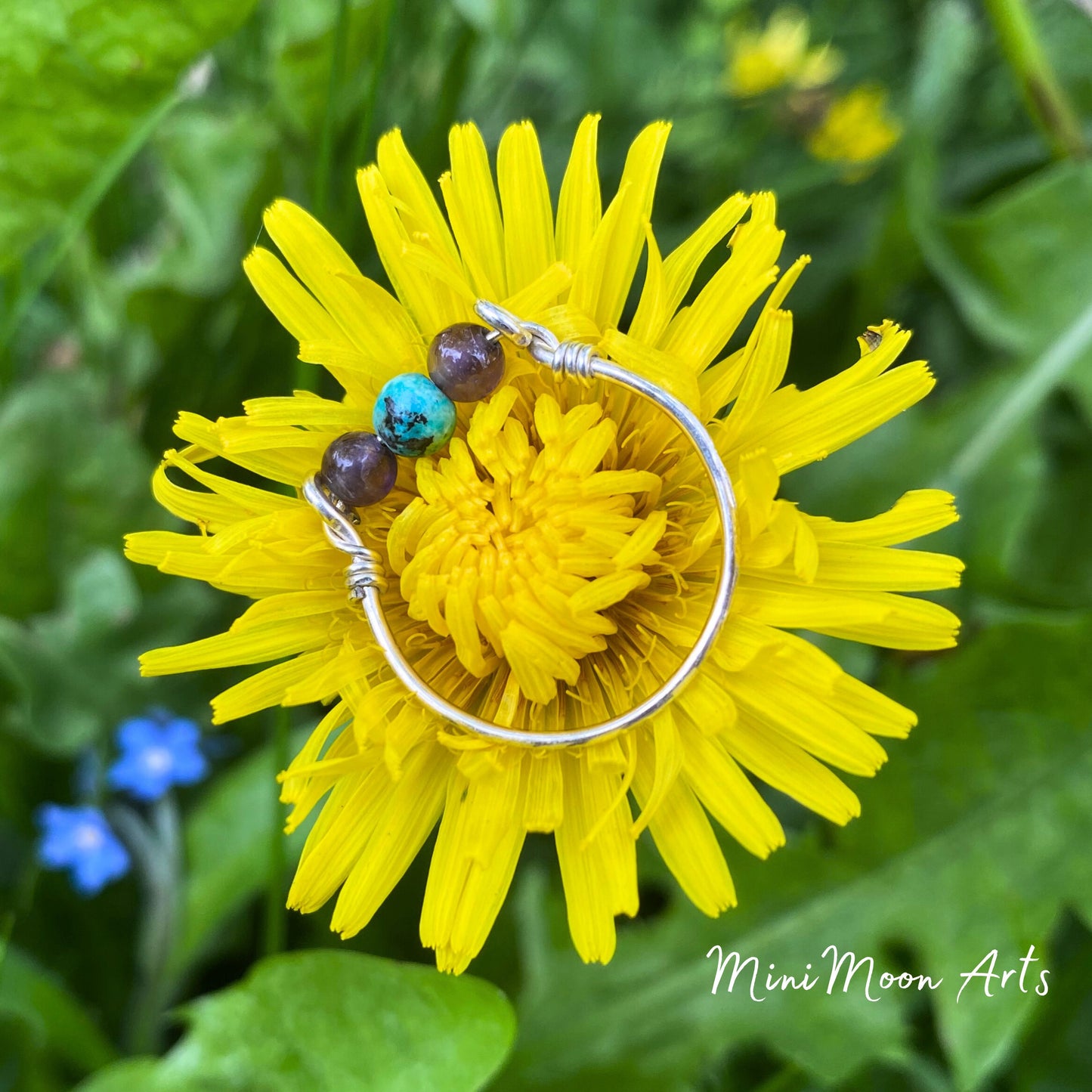Inspiration & Whimsy | Amethyst & African Turquoise | Fidget & Crystal Healing Ring