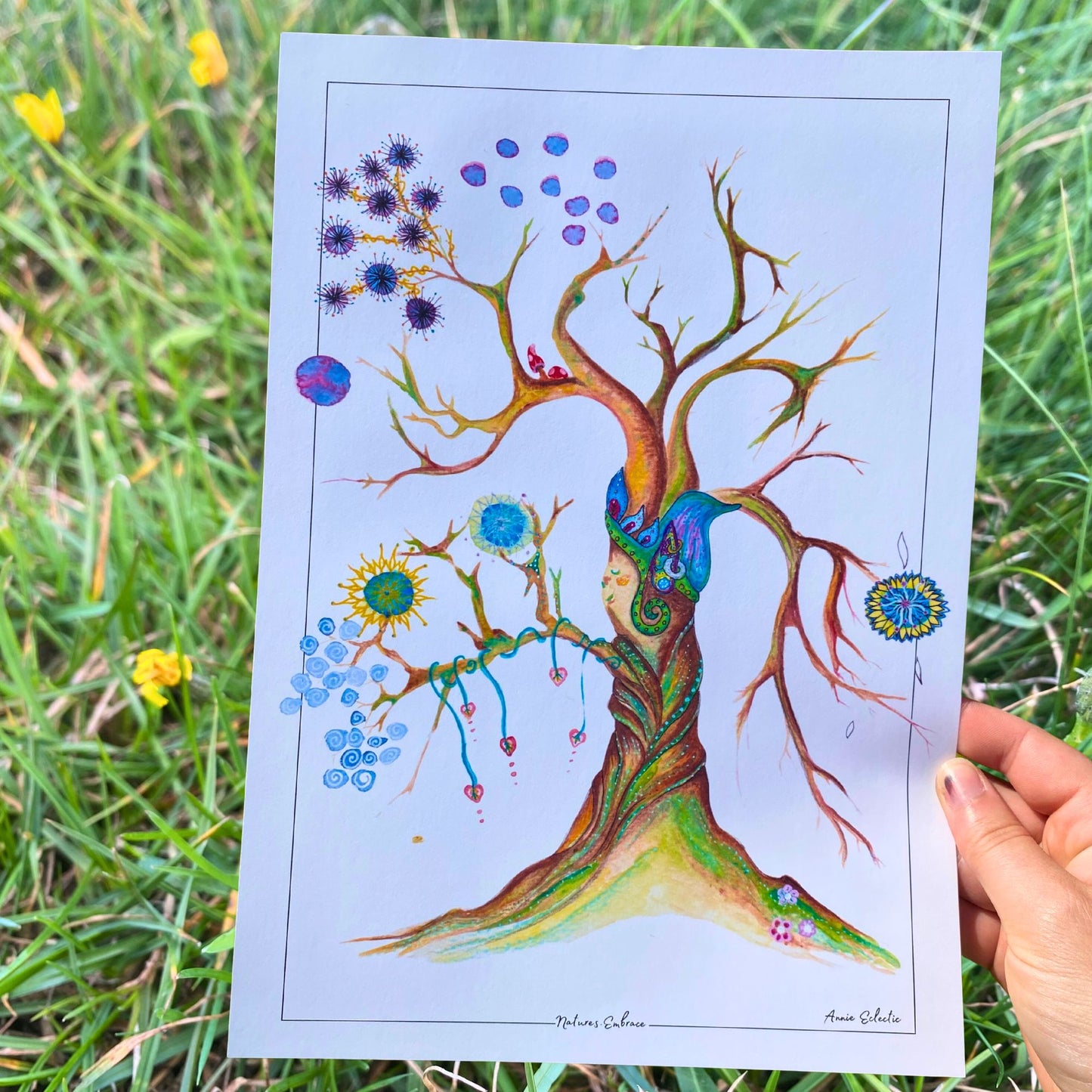 "Natures Embrace" - Watercolour Paint & Pen Art Print