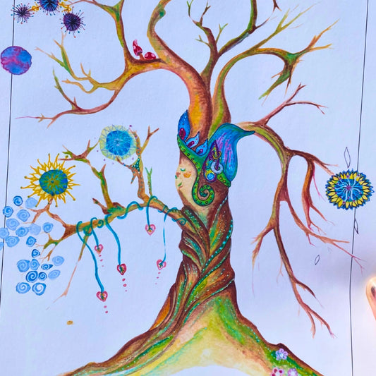 "Natures Embrace" - Watercolour Paint & Pen Art Print