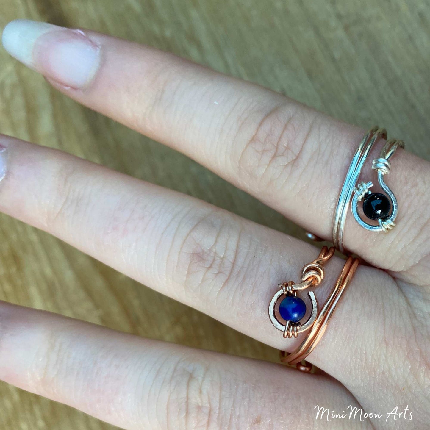 Fidget Lightning Bolt and Ring Crystal Healing Jewellery Set