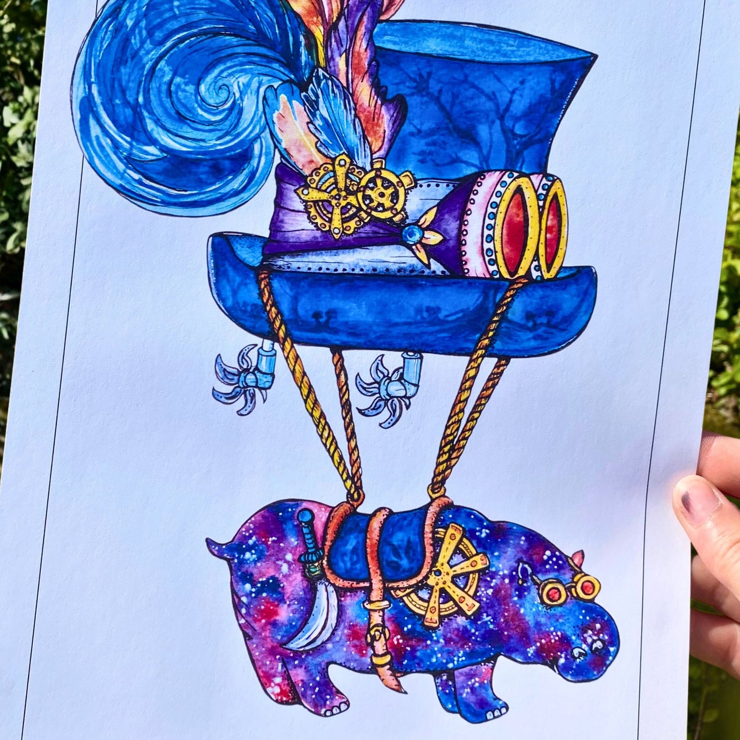 "On A Whimsy" - Watercolour Paint & Pen Art Print