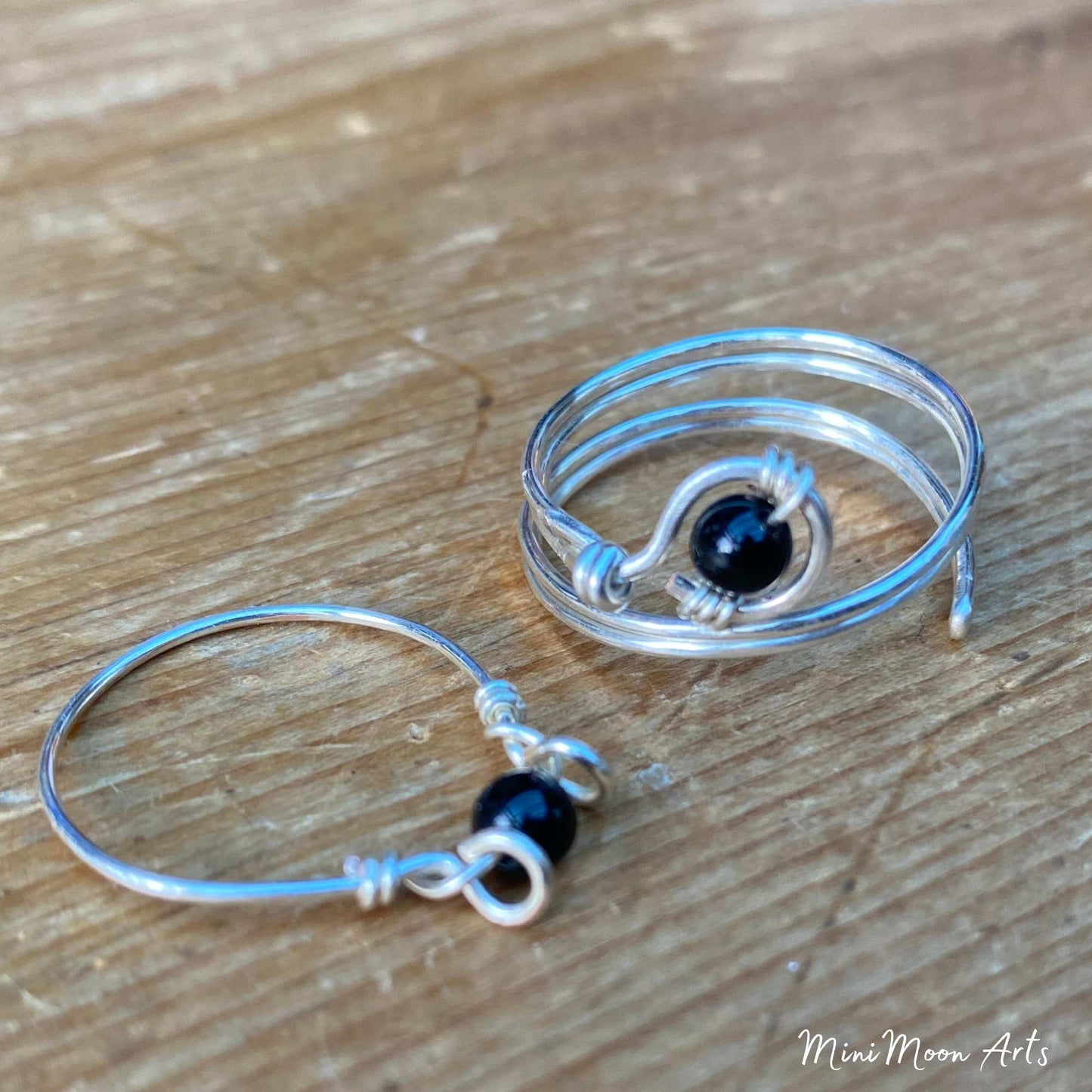 Fidget Lightning Bolt and Ring Crystal Healing Jewellery Set