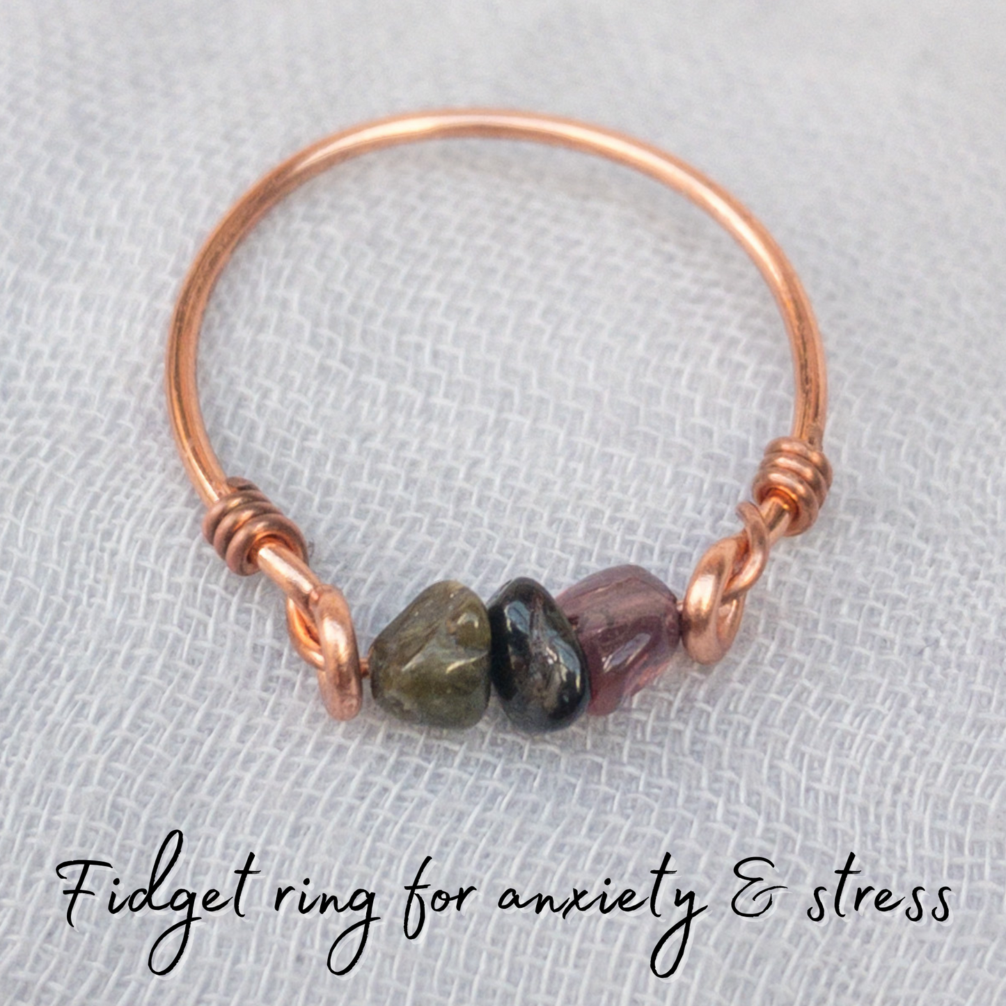 Tourmaline Triple Fidget Ring