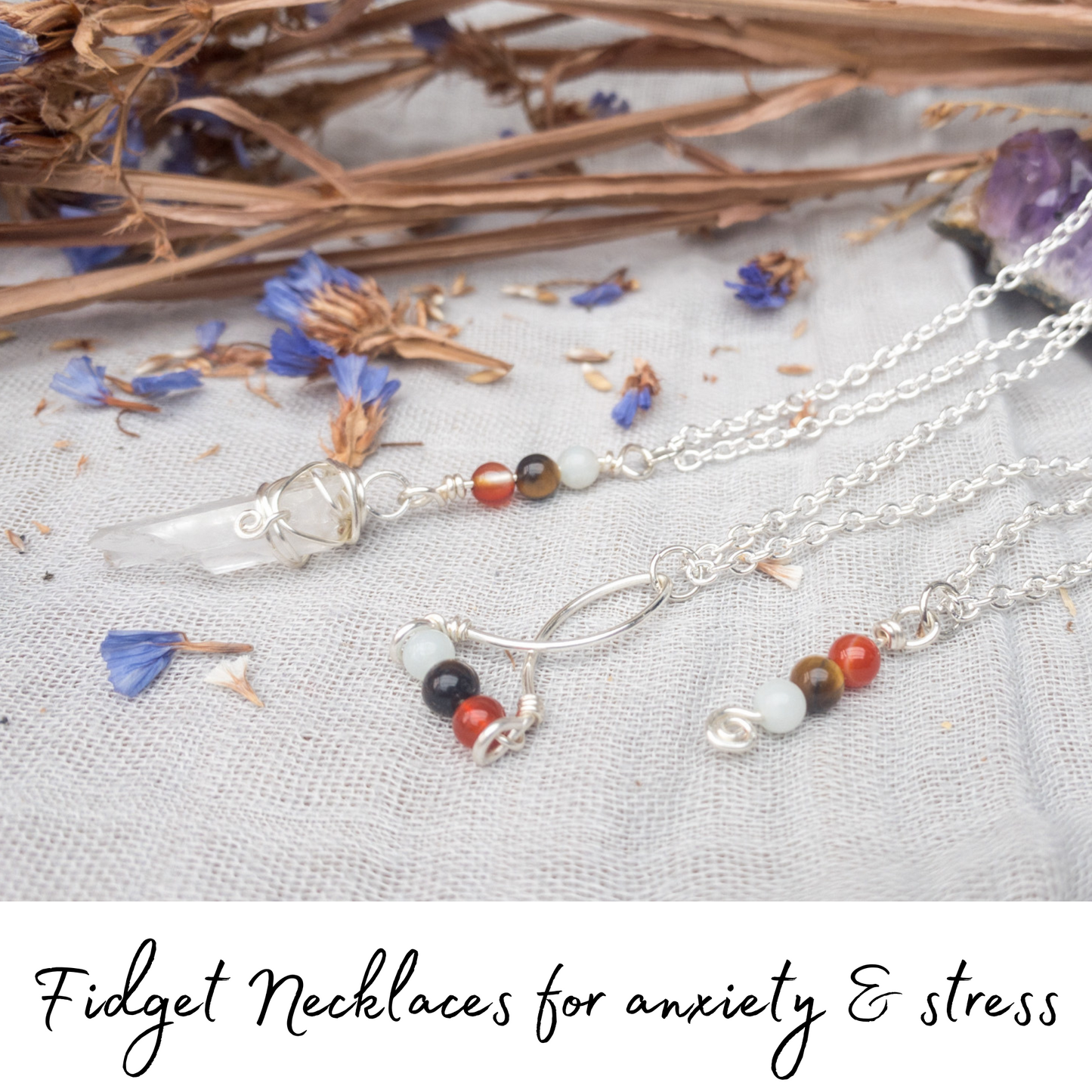 The Power Triple Fidget Necklace Collection