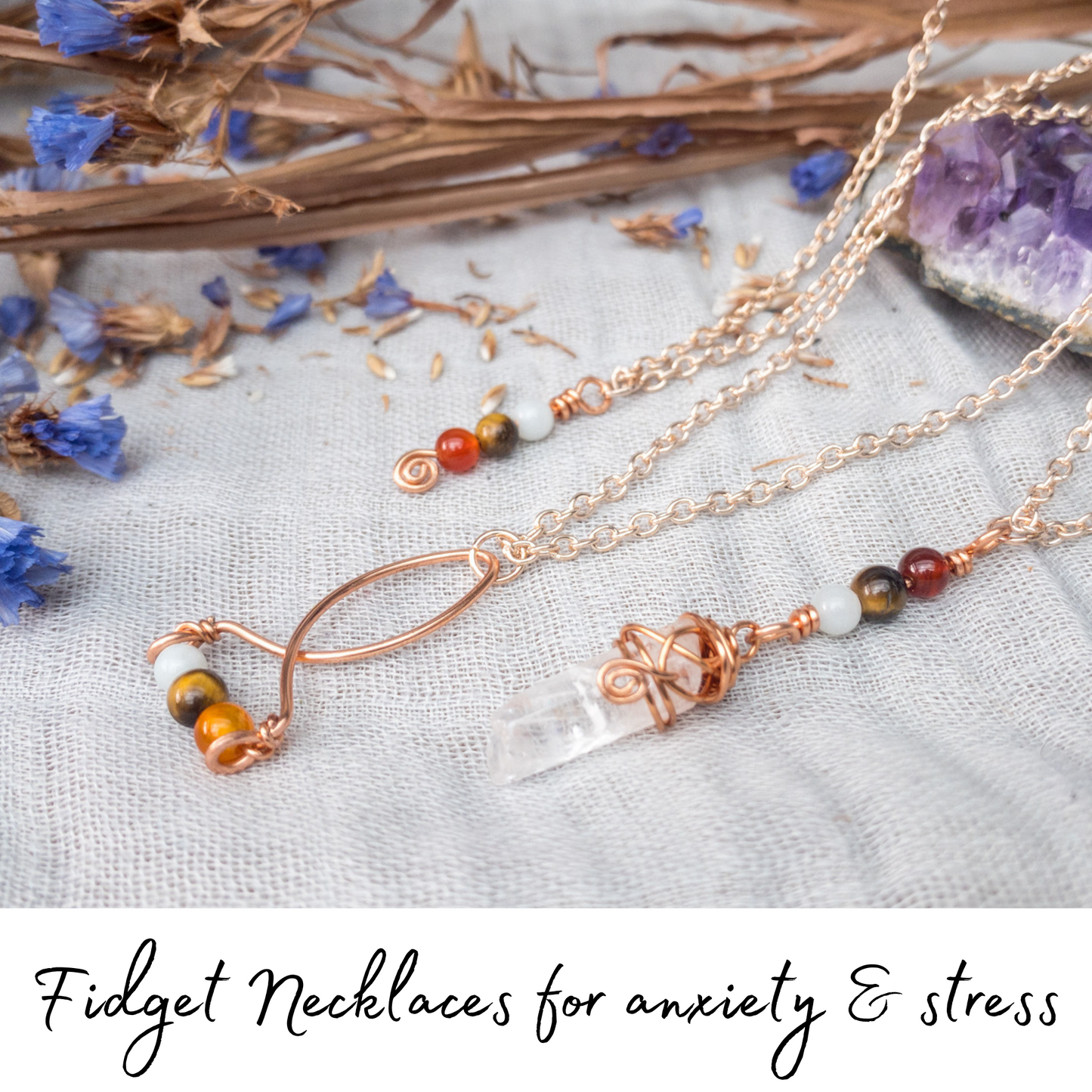 The Power Triple Fidget Necklace Collection