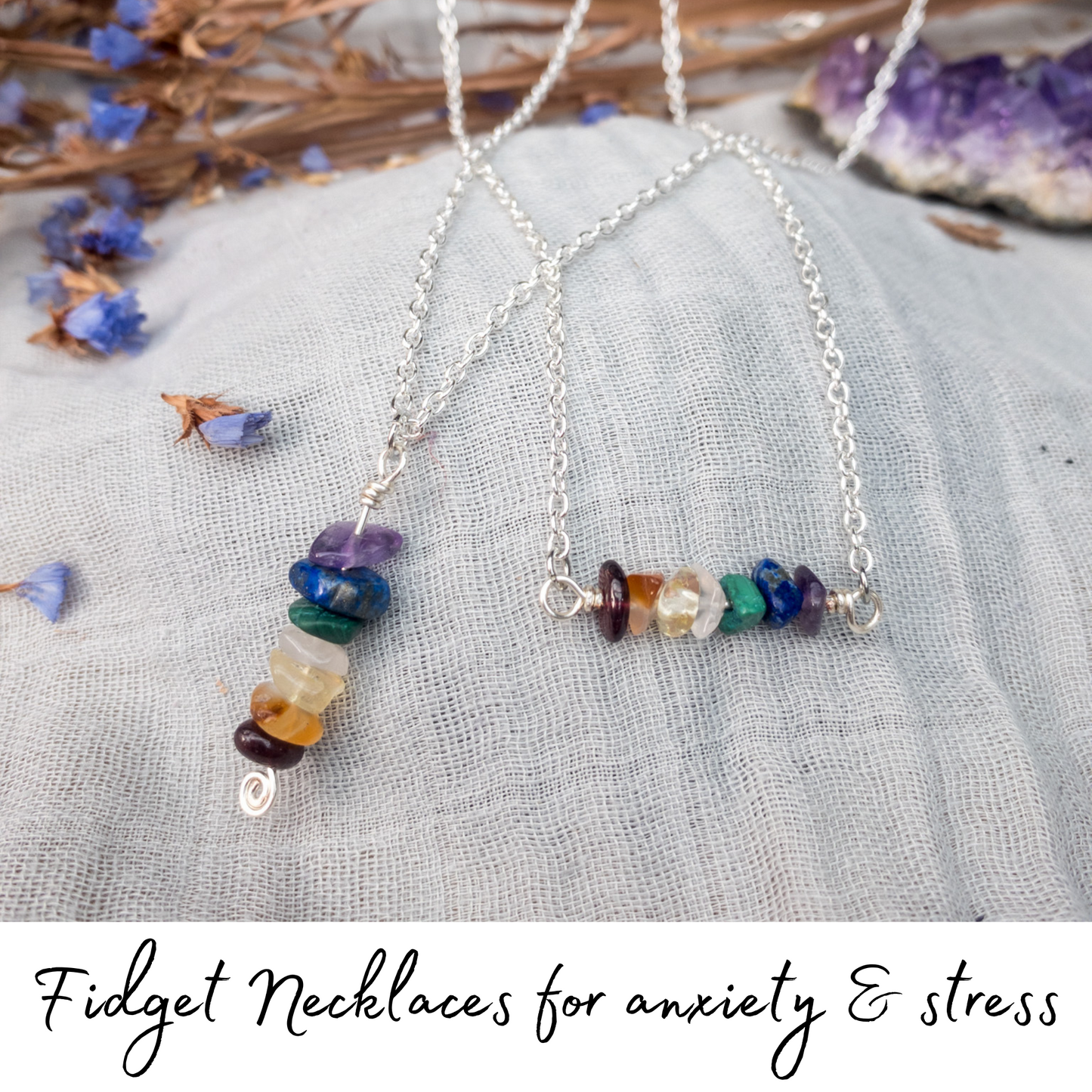 Menopause Seven Crystal Fidget Necklace
