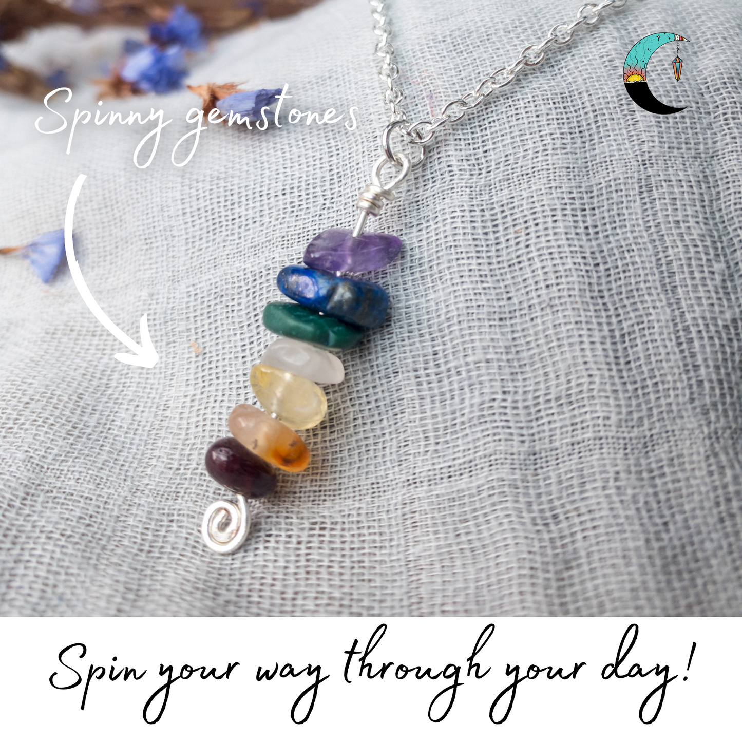 Menopause Seven Crystal Fidget Necklace