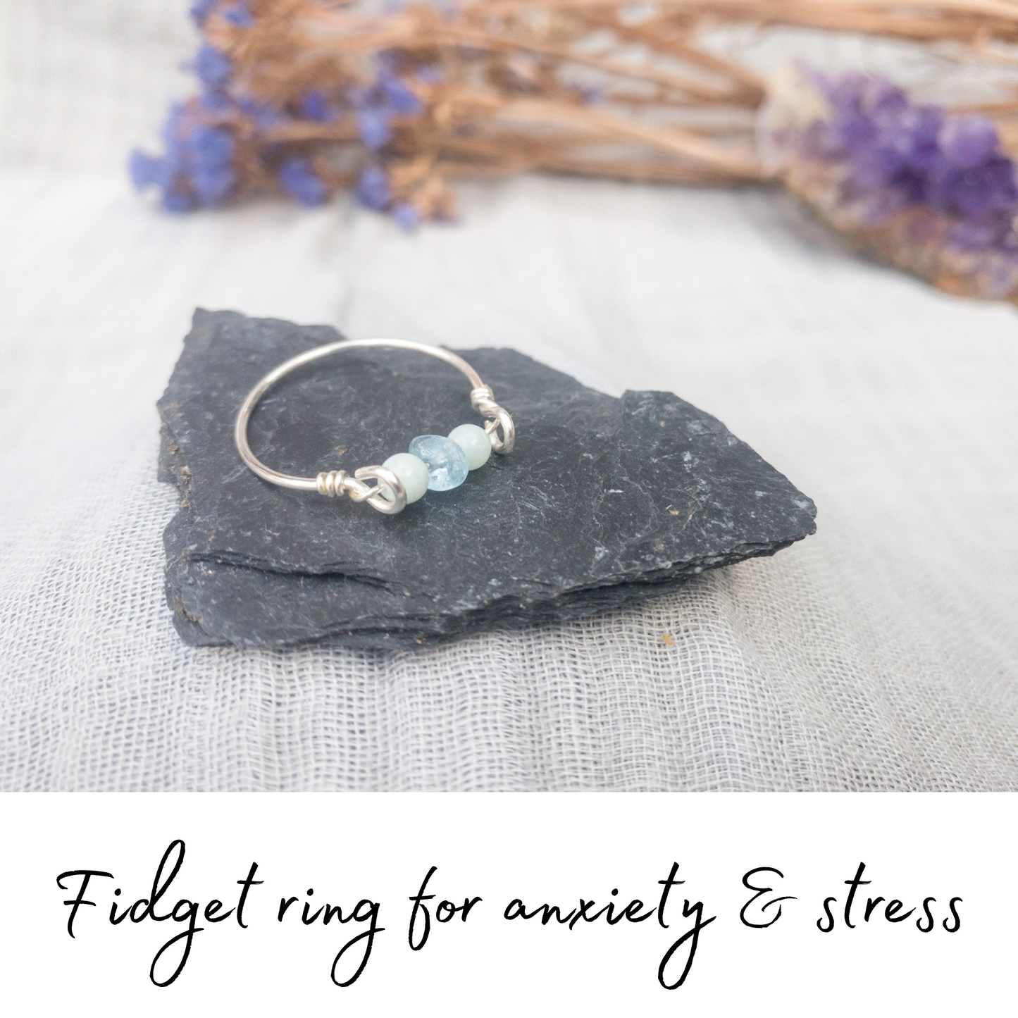 Calm, Courage & Letting Go Triple Fidget Ring