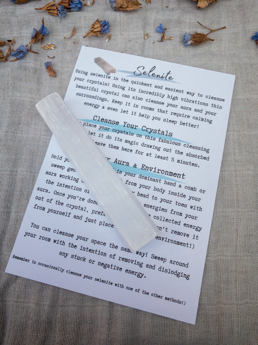 Selenite Satin Spar Wand