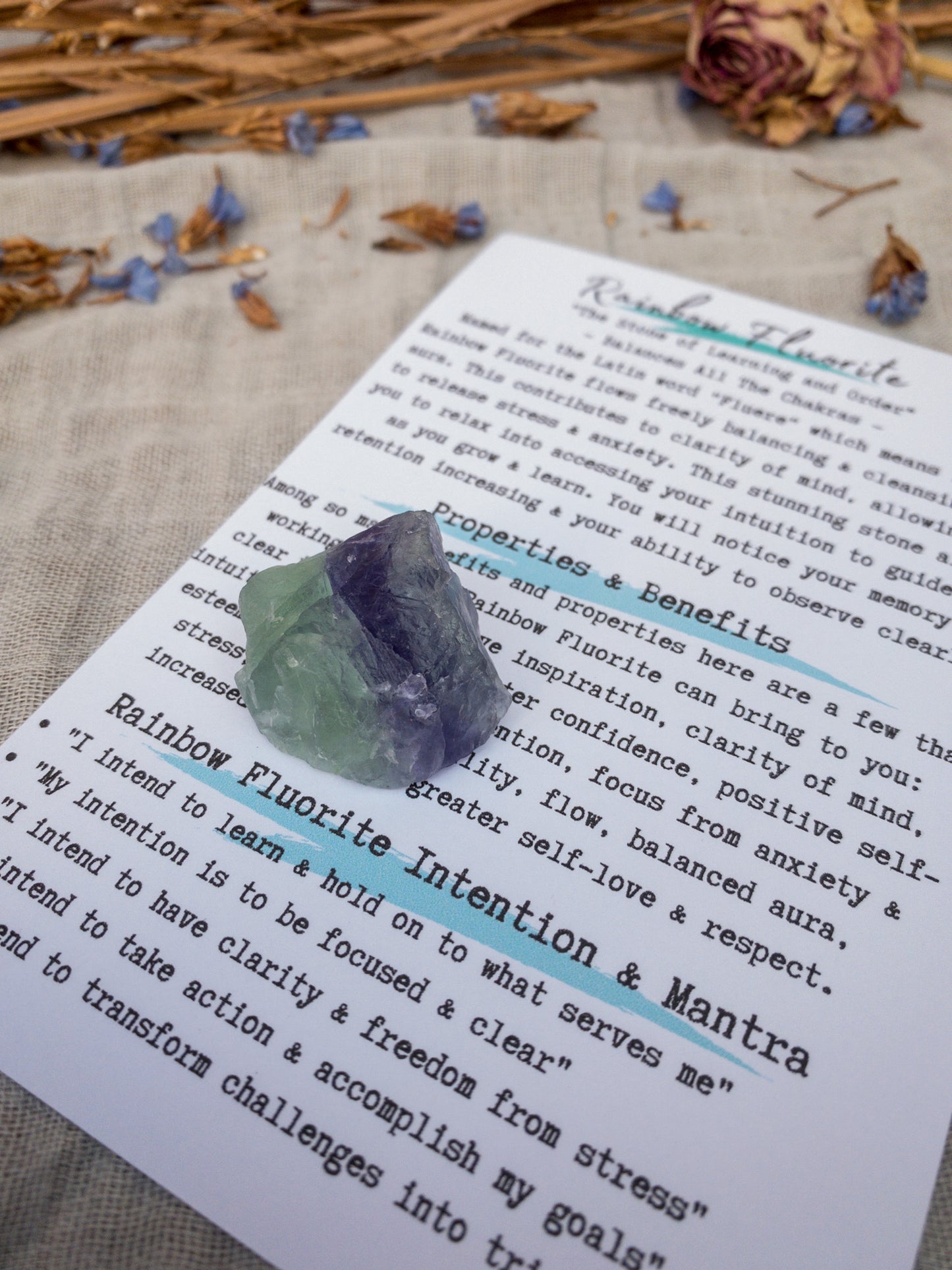 Raw Rainbow Fluorite Crystal