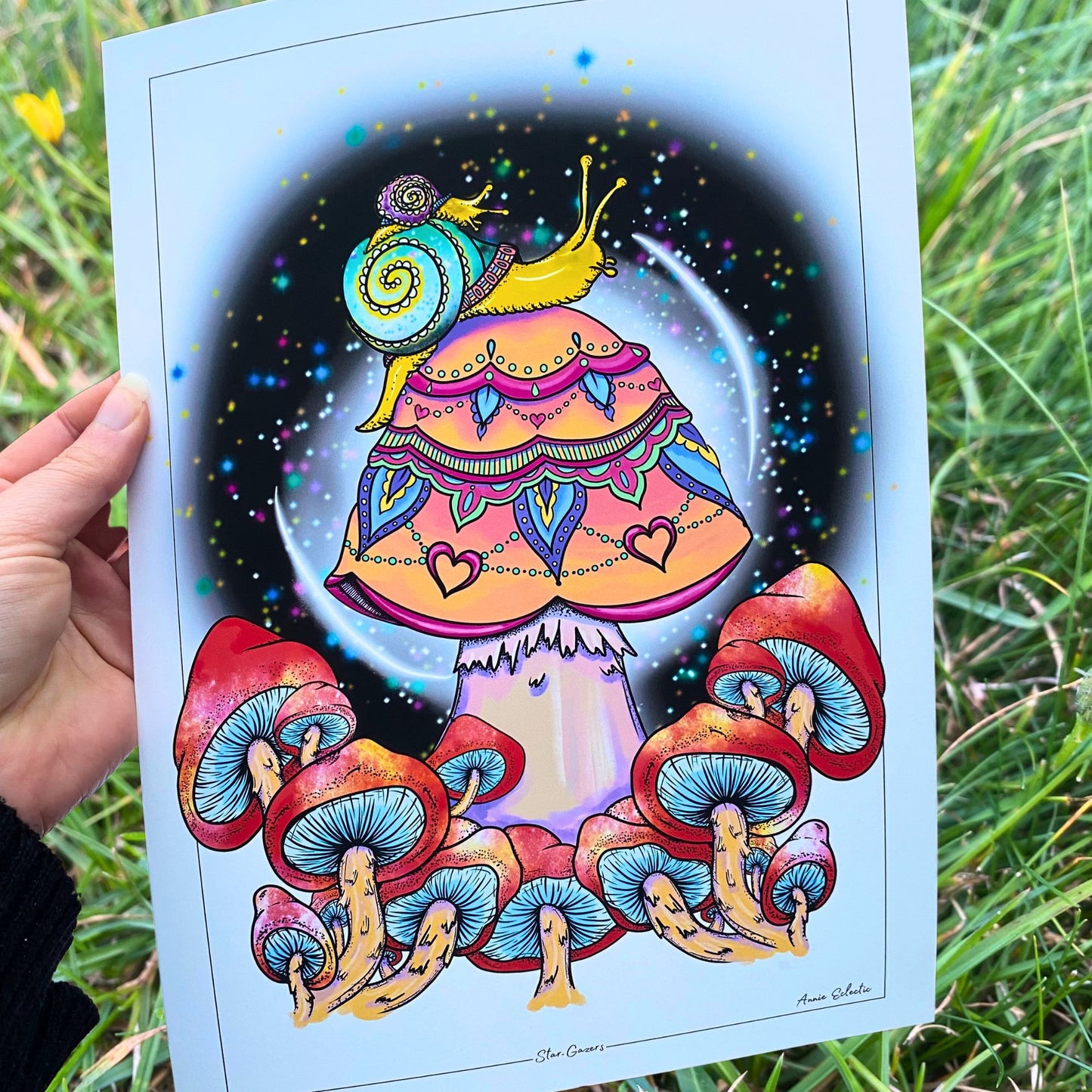 "Glimmer Seekers" -  Pen & digital painting Art Print