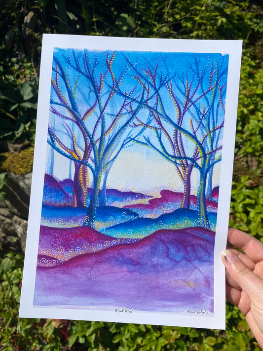 "Mind Mist" - Watercolour And Pen Art Print