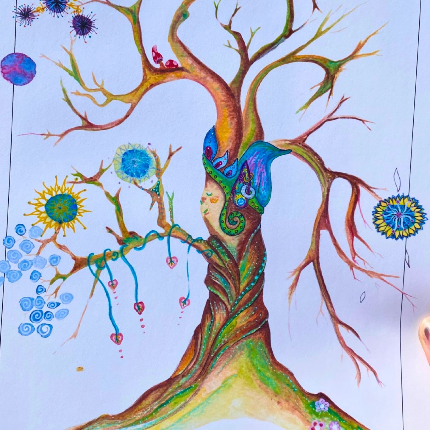 "Natures Embrace" - Watercolour Paint & Pen Art Print