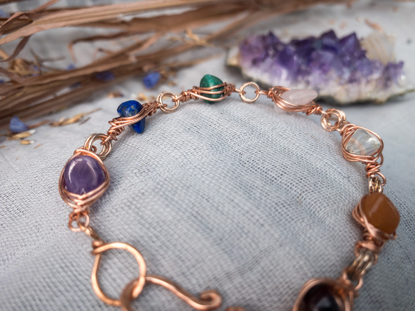 Menopause Mini Herringbone Chakra Bracelet