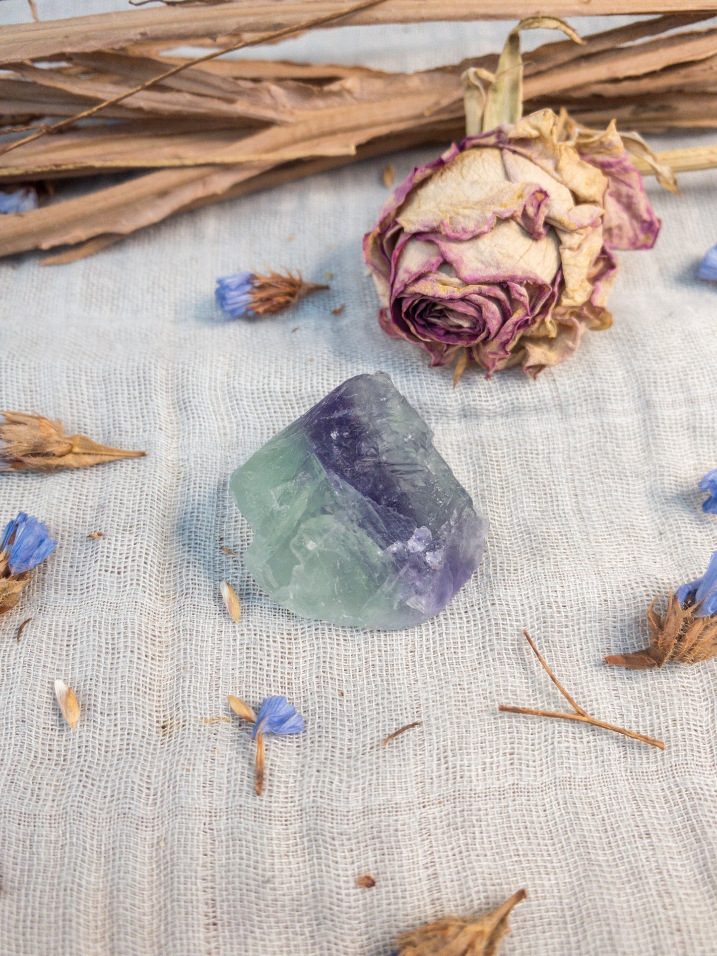 Raw Rainbow Fluorite Crystal